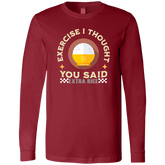 Exercise I Thought You Said Extra Rice Yellow Unisex Jersey Long Sleeve T-Shirt